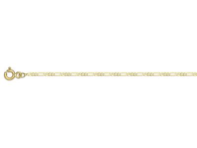 Cadena, Eslabon Alterno 13 Ultraplano, 1,9 Mm, 50 Cm, Oro Amarillo 18k