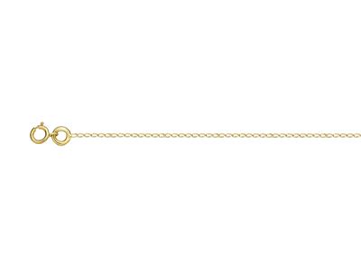 Cadena De Eslabn Gourmette Caballo, 0,80mm, 50cm, Oro Amarillo De 18 K