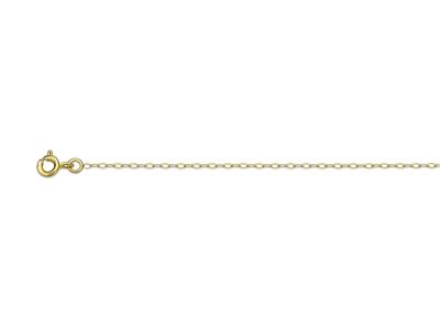 Cadena Tobillera, Malla Forçat, Transparente, 1,3 Mm, 25 Cm, Oro Amarillo 18k - Imagen Estandar - 1