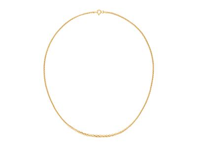 Cadena De Malla Palmier En Cascada,3,50 mm, 45 cm, Oro Amarillo De 18 K - Imagen Estandar - 2