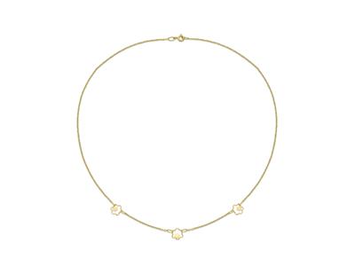 Collar, Flores Caladas, 45 Cm, Oro Amarillo De 18 Quilates - Imagen Estandar - 2