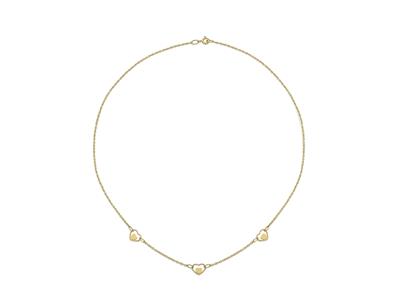 Collar De Corazones Calados, 42 Cm, Oro Amarillo De 18 Quilates - Imagen Estandar - 2
