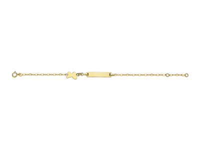 Baby Id Placa Rectangular, Motivo Guadalupe, 14 Cm, Oro Amarillo 18k - Imagen Estandar - 1