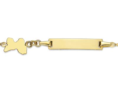 Baby Id Placa Rectangular, Motivo Guadalupe, 14 Cm, Oro Amarillo 18k - Imagen Estandar - 2