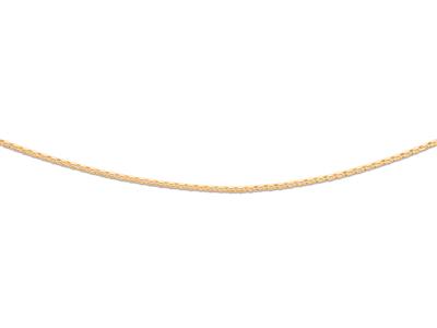 Cadena De Malla Jaseron Facetada Hueca 1,90mm, 70cm, Oro Amarillo De18 K