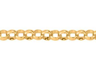 Cadena Hueca Belcher De 2,50 Mm, 45 Cm, Oro Amarillo 18 Kt