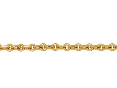 Pulsera De Eslabones De Lente Masiva 3,50 mm, 18 cm, Oro Amarillo De 18 K - Imagen Estandar - 1
