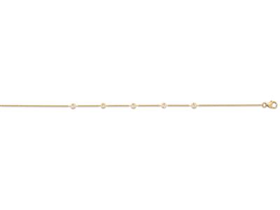 Pulsera Tenis 5 Diamantes, 0,11ct, 15-17,50cm, Oro Amarillo De 18k