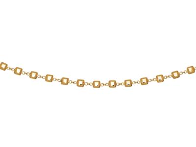 Collar Cubos Pequeños 4 Mm, 42-45 Cm, Oro Amarillo 18k - Imagen Estandar - 2