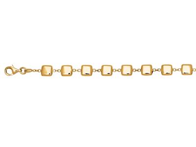 Pulseras Cubos Pequeños 6 Mm, 16,5+1,5 Cm, Oro Amarillo 18k - Imagen Estandar - 2