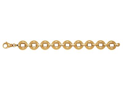 Pulsera Círculos Volumen 16 Mm, 20 Cm, Oro Amarillo 18k - Imagen Estandar - 1