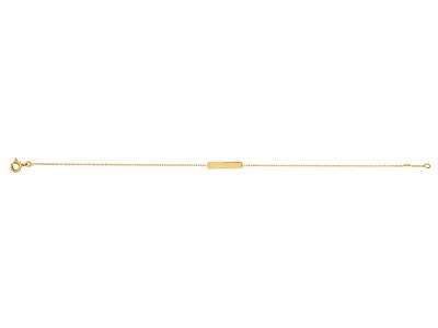 Pulsera Redonda De Cadena Forçat, Motivo Barrette 15 Mm, 17-18 Cm, Oro Amarillo 18k