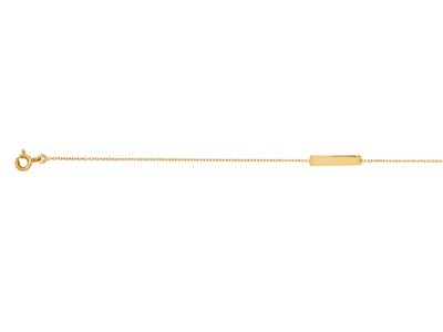 Pulsera De Cadena Redonda Forzada, Motivo De Barra De 15 mm, 17-18 cm,oro Amarillo De 18 K - Imagen Estandar - 2