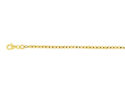 Collar De Bolas 2,50 Mm, 45 Cm, Oro Amarillo 18k