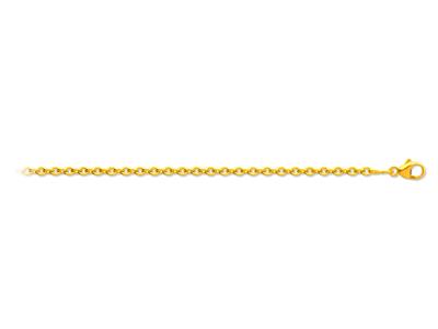 Cadena De Eslabones Forzada Redonda1,70 mm, 42 cm, Oro Amarillo De 18 K - Imagen Estandar - 1