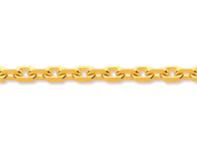 Cadena De Eslabones Tipo Forzada Con Acabado De Corte Diamante 2,10 mm, 42 cm, Oro Amarillo De 18 K - Imagen Estandar - 2