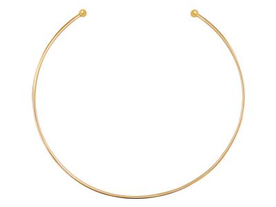 Collar Torque Tubo 2 Mm, 42 Cm, Oro Amarillo 18k