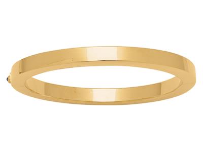 Brazalete Jonc De Tubo Cuadrado 6 mm, 60 mm, Oro Amarillo De 18 K - Imagen Estandar - 1