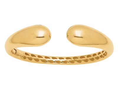 Pulsera Jonc Gotas Abiertas 13 Mm, 54 X 40 Mm, Oro Amarillo 18k