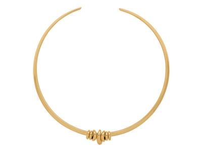 Collar Torque Flexible Abierto, Motivo De Gadroon 5/15 Mm, 40 Cm, Oro Amarillo De 18 Quilates - Imagen Estandar - 1