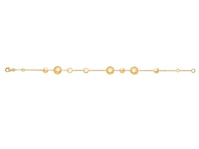 Pulsera Con Pastillas Variadas, 16,50-18 cm, Oro Amarillo De 18 Quilates - Imagen Estandar - 1