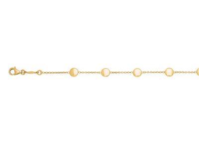 Pulsera Pastillas Alineadas, 16,50-18 cm, Oro Amarillo De 18 Quilates - Imagen Estandar - 2