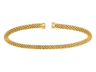 Pulsera Pop Corn Abierta 3,30 Mm, 58 X 45 Mm, Oro Amarillo 18k