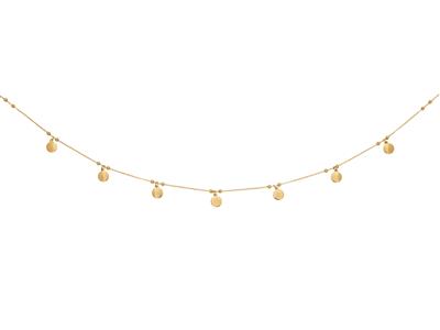 Collar 7 Estrellas, 42 Cm, Oro Amarillo 18k