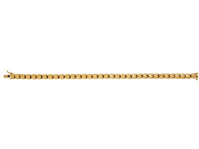 Pulsera Tulipan 5 Mm, 18,5 Cm, Oro Amarillo 18k