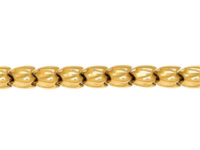 Pulsera Tulipan 5 Mm, 18,5 Cm, Oro Amarillo 18k - Imagen Estandar - 2