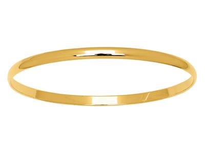 Pulsera Collar Esclavo, 4 X 1,50 Mm, 60 Mm, Oro Amarillo De 18 Quilates