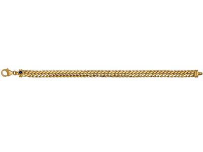 Pulsera Malla Inglesa 6,50 Mm, 19,5 Cm, Oro Amarillo 18k - Imagen Estandar - 1