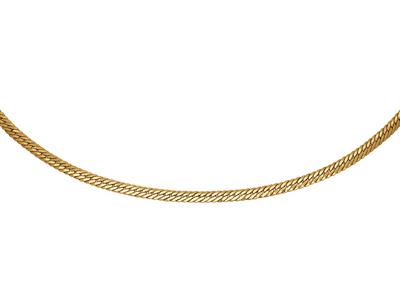 Collar, Punto Inglés Recto 6,5 Mm, 42 Cm, Oro Amarillo 18k