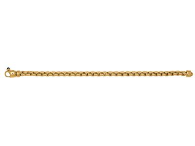 Pulsera Concha 5 Mm, 19 Cm, Oro Amarillo 18k