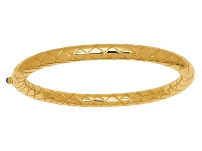 Pulsera, Diseño Diamante 6 Mm, 60 X 50 Mm, Oro Amarillo 18k