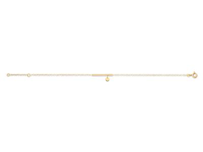 Pulsera Barette Pampille, 17-18 Cm, Oro Amarillo 18k