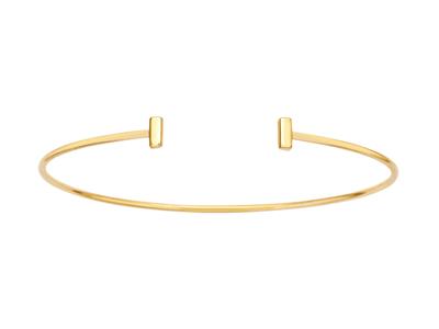 Pulsera Calada Maciza, Alambre Redondo 1,50 Mm, 2 Barras, 46 X 62 Mm, Oro Amarillo 18k - Imagen Estandar - 1