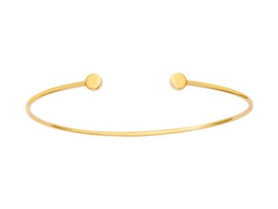 Pulsera Calada Maciza, Alambre Redondo 1,50 Mm, 2 Rombos, 46 X 62 Mm, Oro Amarillo 18k