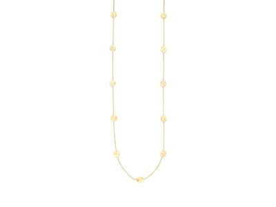 Collar 11 Pastillas 7 Mm, 80 Cm, Oro Amarillo 18k - Imagen Estandar - 1