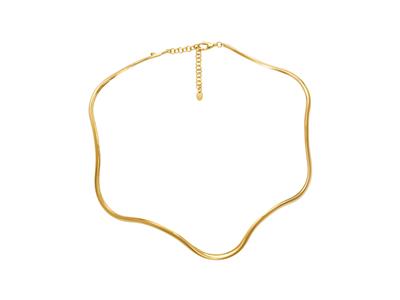 Collar Torque Wave, 42 Cm, Oro Amarillo De 18 Quilates - Imagen Estandar - 1