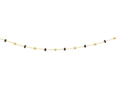 Collar-Bolas-Negras,-42-Cm,-Oro----Am...