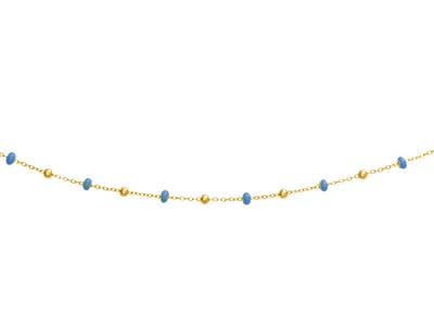 Collar-Bolas-Azules,-42-Cm,-Oro----Am...