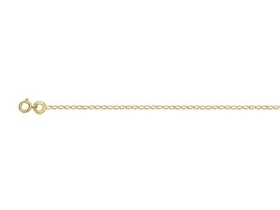 Collar De Eslabones Tipo Gourmette Caballo, 0,80mm, 42cm, Oro Amarillo De 18 K
