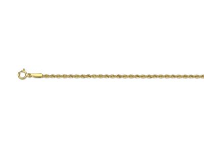 Collar Cordon Hueco 1,70 Mm, 60 Cm, Oro Amarillo 18k