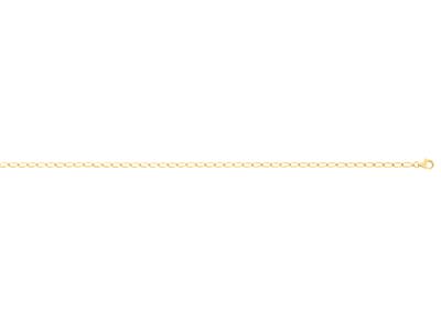 Collar De Malla De Caballo Macizo 2,70mm, 50cm, Oro Amarillo De 18 K