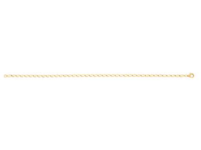 Collar De Eslabn Caballo Masiva, 2,90mm, 55cm, Oro Amarillo De 18 K