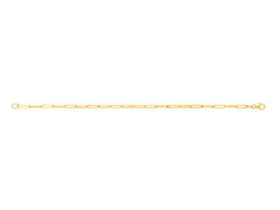 Pulsera Malla Rectangular 2,80 MM Maciza, 18 Cm, Oro Amarillo 18k - Imagen Estandar - 1