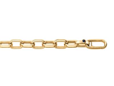 Pulsera De Malla Rectangular, 20 Cm, Oro Amarillo De 18 Quilates