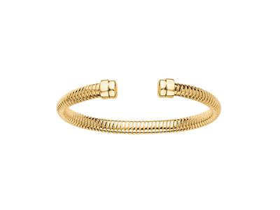 Pulsera Jonc Spirotube Abierta 5,50 Mm, 58 X 50 Mm, Oro Amarillo 18k