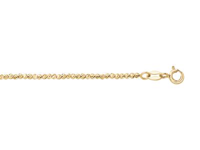 Pulsera Bolas Cinceladas 1,80 Mm, 173 Cm, Oro Amarillo 18k